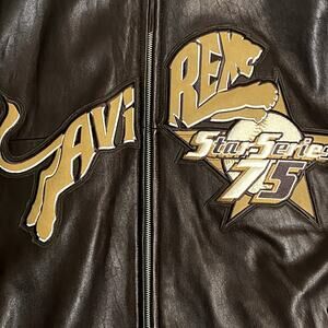 Avirex Vintage Leather Bomber Jacket Men 4XL Brown Star Series 75 New York Lions
